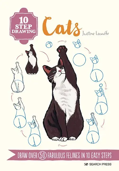 Begränsat lager | 10 Step Drawing Cats